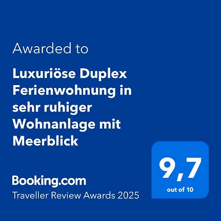 Luxurioese Duplex In Sehr Ruhiger Wohnanlage Mit Meerblick Apartment